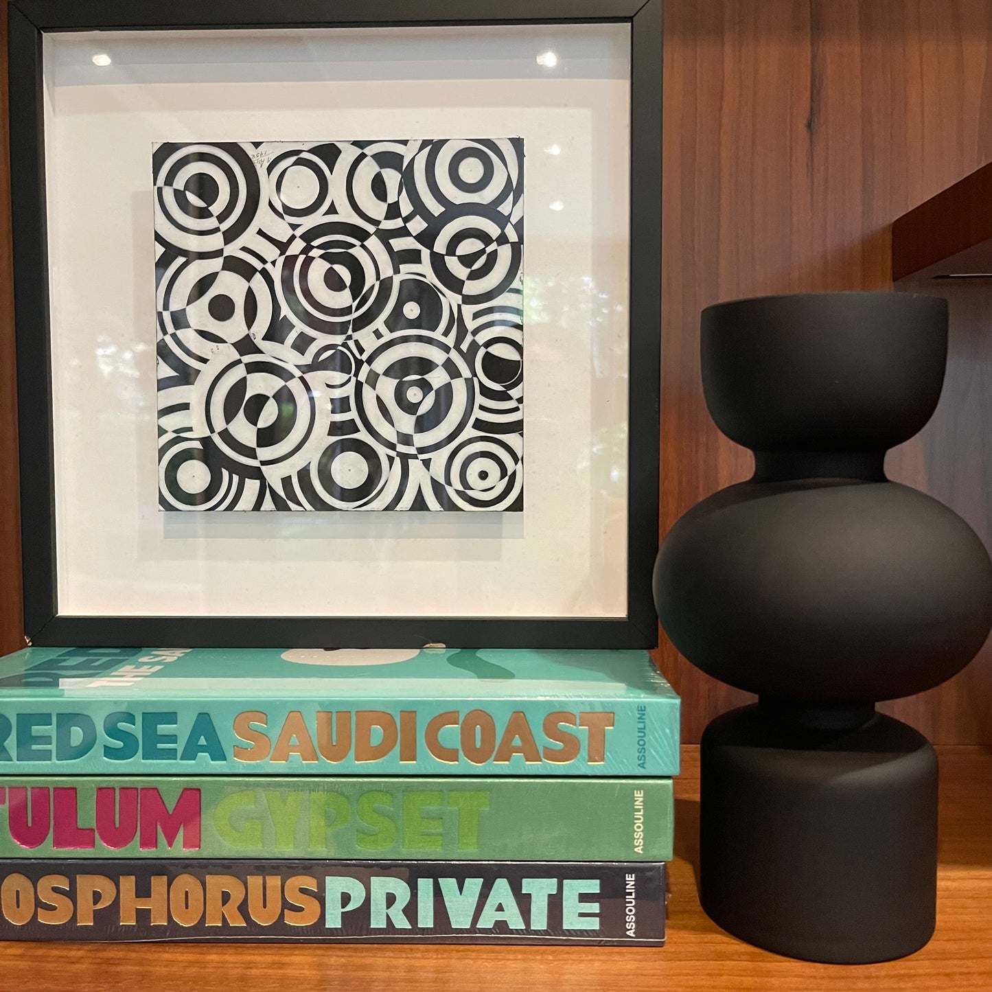 Jarrón Nelika negro mate