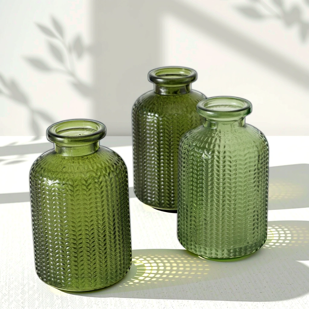 Set x 3 Jarrones Merula verde