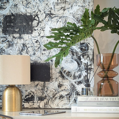 Jarrón Nelika ámbar