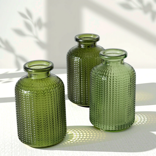 Set x 3 Jarrones Merula verde